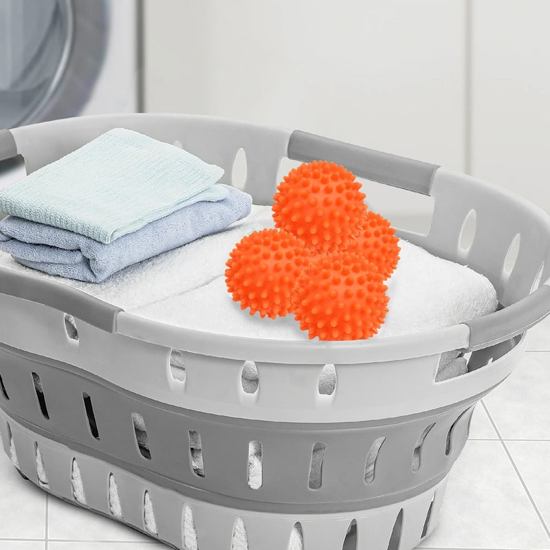REGENT Reusable Orange Dryer Balls - 2.75" Eco-Friendly Fabric Softener Alternative for Laundry - Reduces Drying Time & Static, Softens Clothes Naturally - Image 3